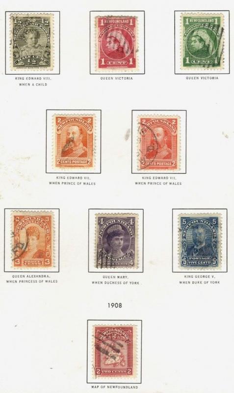 1897-1901 Newfoundland SC #78-85 Canada Θ used  F-VF stamp set
