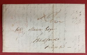 U.S., 1839 Stampless Cover, 2 1/2 Page Folded Letter and Estate Document