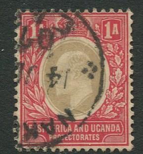 East Africa & Uganda -Scott 18a- KEVII Definitive -1904 -Used -Single 1a Stamp