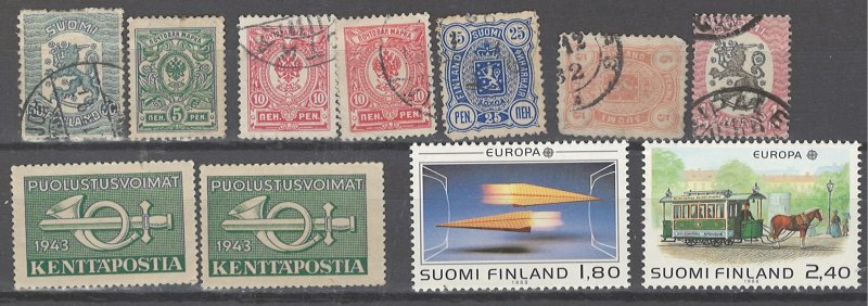 COLLECTION LOT # 2484 FINLAND 11 STAMPS 1881 CLEARANCE CV+$25