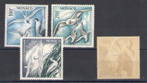 1955 MONACO, Uccelli - Birds, Airmail 55/58 - 4 values - MH* - Linged