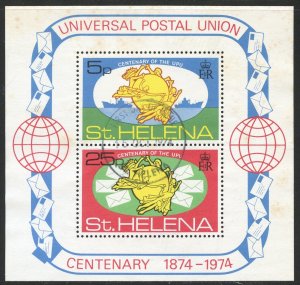 St Helena Scott 284a UNH - 1974 Centenary of U.P.U.  S/S - SCV $1.50