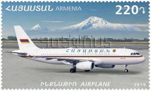 Armenia MNH** 2019 Means of Transport Airplane Mount Ararat Flag