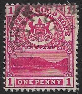 CAPE OF GOOD HOPE 1900 1d Carmine Rose TABLE MOUNTAIN Issue Sc 62 VFU