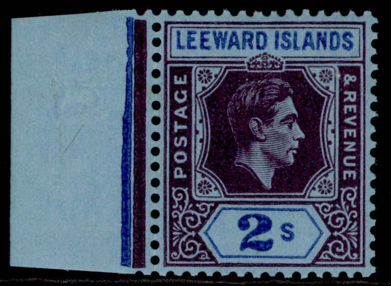 LEEWARD ISLANDS GVI SG111ab, 2s deep purple & blue/blue, M MINT. Cat £16.