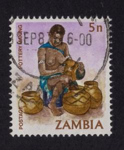 Zambia   #242   used  1981  definitives  5n  pottery making