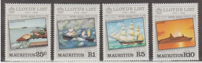 Mauritius Scott #587-590 Stamps - Mint NH Set