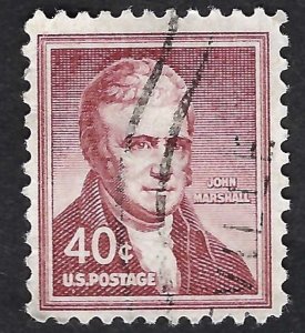 United States #1050 40¢ John Marshall (1955). Used