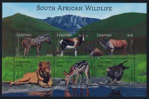 Lesotho 1304 MNH Animals, Bids, Lions, Zebra, Eland, Kite