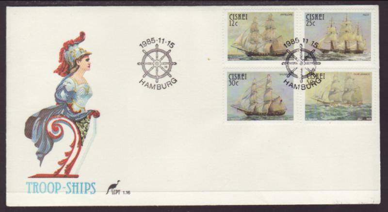 Ciskei 85-88 Sailing Ships U/A FDC