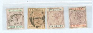 St. Lucia #32/33a/35/37  Single