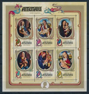 [116612] Aitutaki 1974 Christmas Madonna with Child Souvenir Sheet MNH