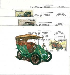 14688 - SPAIN - SET OF 4 MAXIMUM CARD - 1986:CARS TRANSPORT-