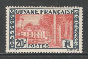 French Guiana 1929,20fr,Scott # 151,VF MLH*OG (G-2)