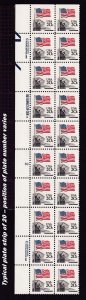 1981 Sc 1894 MNH plate strip dull gum plate number 2 L-Perf 10.9 X 10.9 -TYPICAL