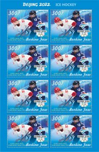 Stamps. Winter Olympic Games in Beijing 2022 Burkino Faso 6 sheets perforated