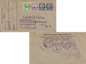 United States York Horicon Registered 1932 violet double ring  1892-1934  3c ...