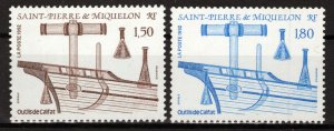 St. Pierre & Miquelon 578-579 MNH Ships Caulking Tools ZAYIX 0524S0195M