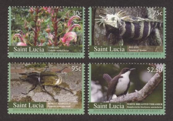 St. Lucia Sc# 1262-5 MNH Biodiversity