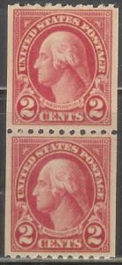 606 Washington F-VF MNH Coil Pair    [Inv2]