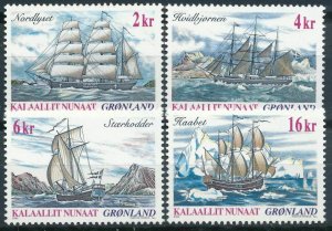 Greenland 2002 #397-400 MNH. Ships