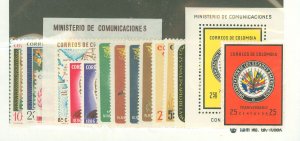 Colombia #722/744 Unused Single (Complete Set)