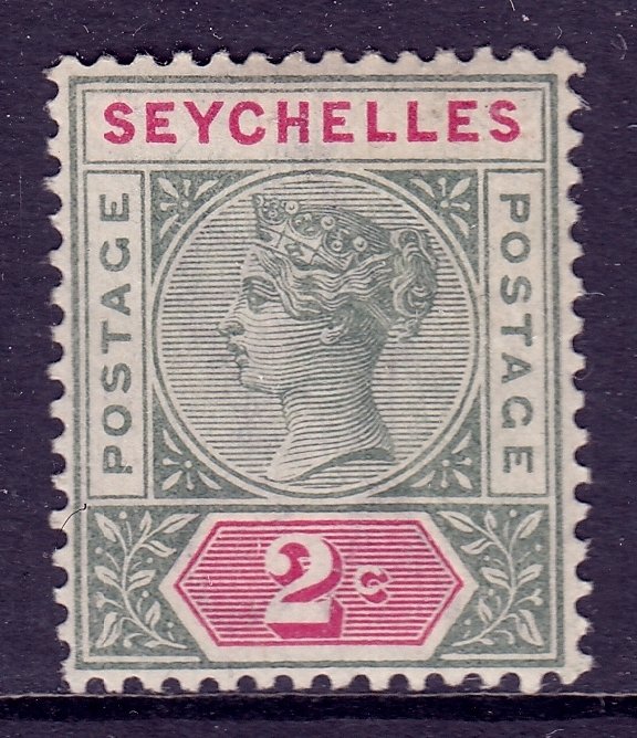 Seychelles - Scott #1 - MLH - Ink offset on reverse - SCV $3.50