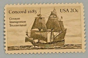 Scott#: 2040 - German Immigration - Concord Single Stamp MNH OG