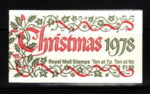 Great Britain BK672 Complete Booklet MNH Christmas (B)