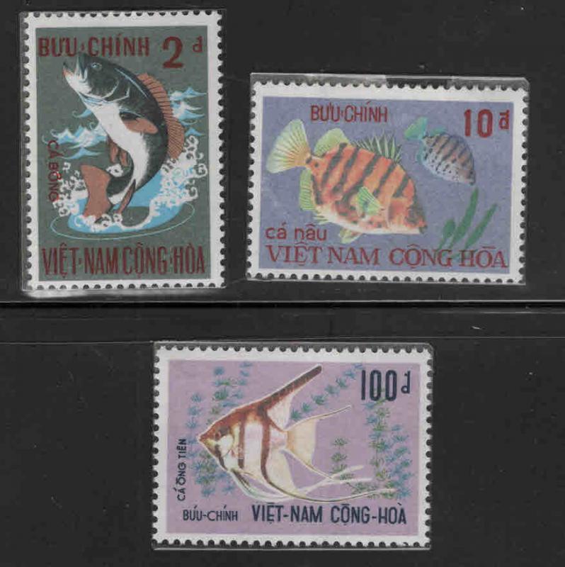 Viet Nam Scott 402-404 MNH** 1971 Fish set CV $33.50