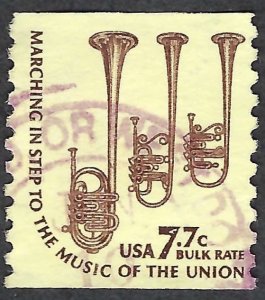 United States #1614 7.7¢ Saxhorn (1977). Coil. Perf. 10 vert. Used.