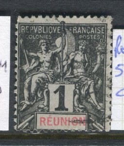 FRENCH COLONIES; REUNION 1890s classic Tablet type issue used 1c. value