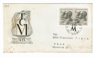 Czechoslovakia 1947 TCM First Day Cover / Light Toning - Z63