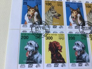 German Shepard Collie Irish Wolfhound Red Setter  cancelled Stamps Sheet 55265 