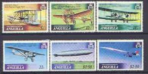 ANGUILLA - 1979 - History of Powered Flight - Perf 6v Set - Mint Never Hinged