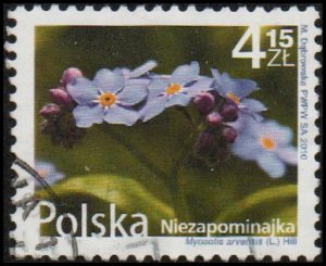 Poland 3986 - Used - 4.15z Field Forget-me-not (2010) (cv $2.75)