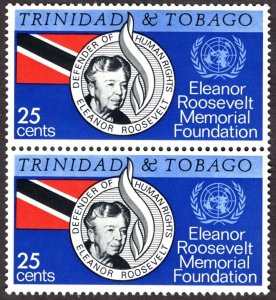 1965, Trinidad and Tobago 25c, MNH pair, Sc 118