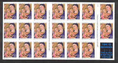 Scott #3176a seasons greetings 1997  self adh. pane