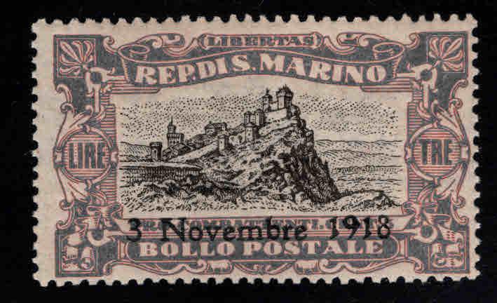 San Marino Scott B17 MH* 1918 semi-postal stamp CV$19