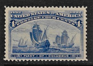 US 1893 Sc. #233 FVF NH, Columbian Exposition,PF Cert., Cat. Val. $150.