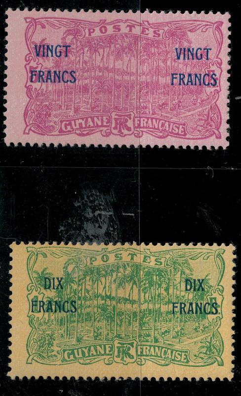 French Guiana 1923 98-99 Mint SCV $65.00 Set