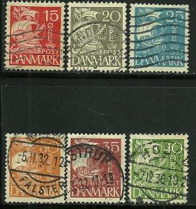 Denmark # 192-97, Used. CV $5.50