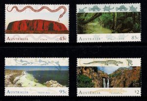 Australia 1993 World Heritage Sites  Set of 4 MNH