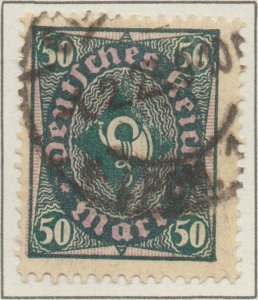 Germany Deutsches Reich Weimar Republic Posthorn 50 Mk stamp Mi209 1922