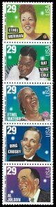 SCOTT  2849-53  POPULAR SINGERS  29¢  STRIP OF 5  MINT NEVER HINGED