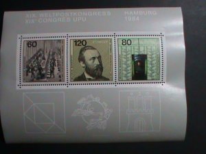 ​GERMANY STAMP:1984 SC#1420 19TH ANNIVERSARY UPU CONGRESS  MNH S/S SHEET