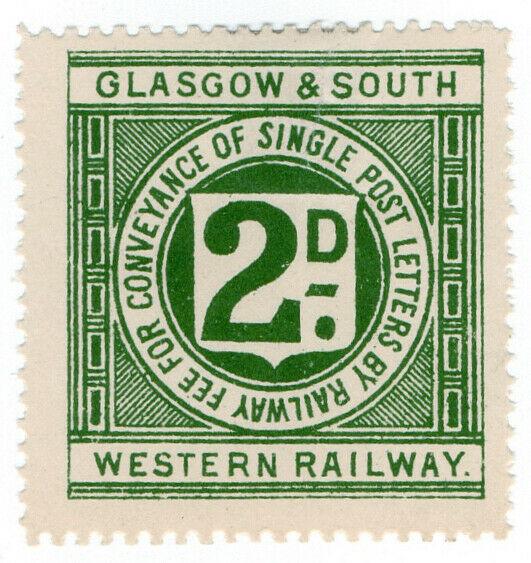 (I.B) Glasgow & South Western Railway : Letter Stamp 2d