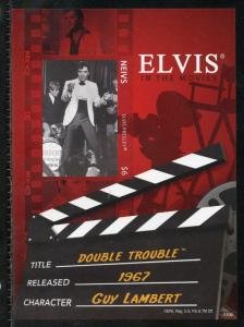 NEVIS  ELVIS PRESLEY DOUBLE TROUBLE IMPERFORATE SOUVENIR SHEET III  MINT NH