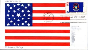 FDC 1976 SC #1682a Flag Cachet - Washington DC - Single - J3643