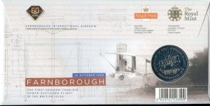 2008 Farnborough Air Display ROYAL MINT COIN Cover Red Arrows 'Medal' BUNC